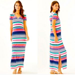 Lilly Pulitzer Milana Sunshine Stripe Maxi Dress SMALL